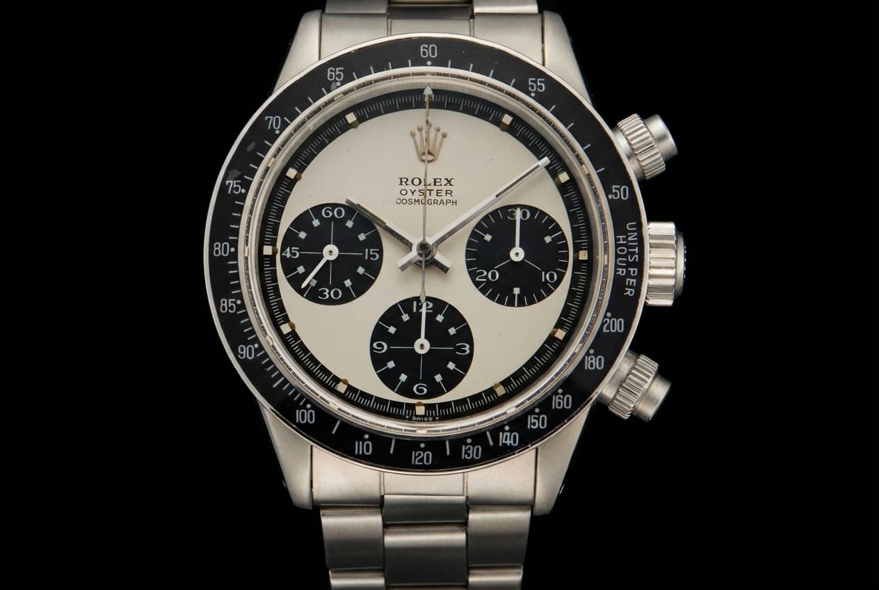 Rolex Daytona Panda Cosmograph with white dial and black sub-dials