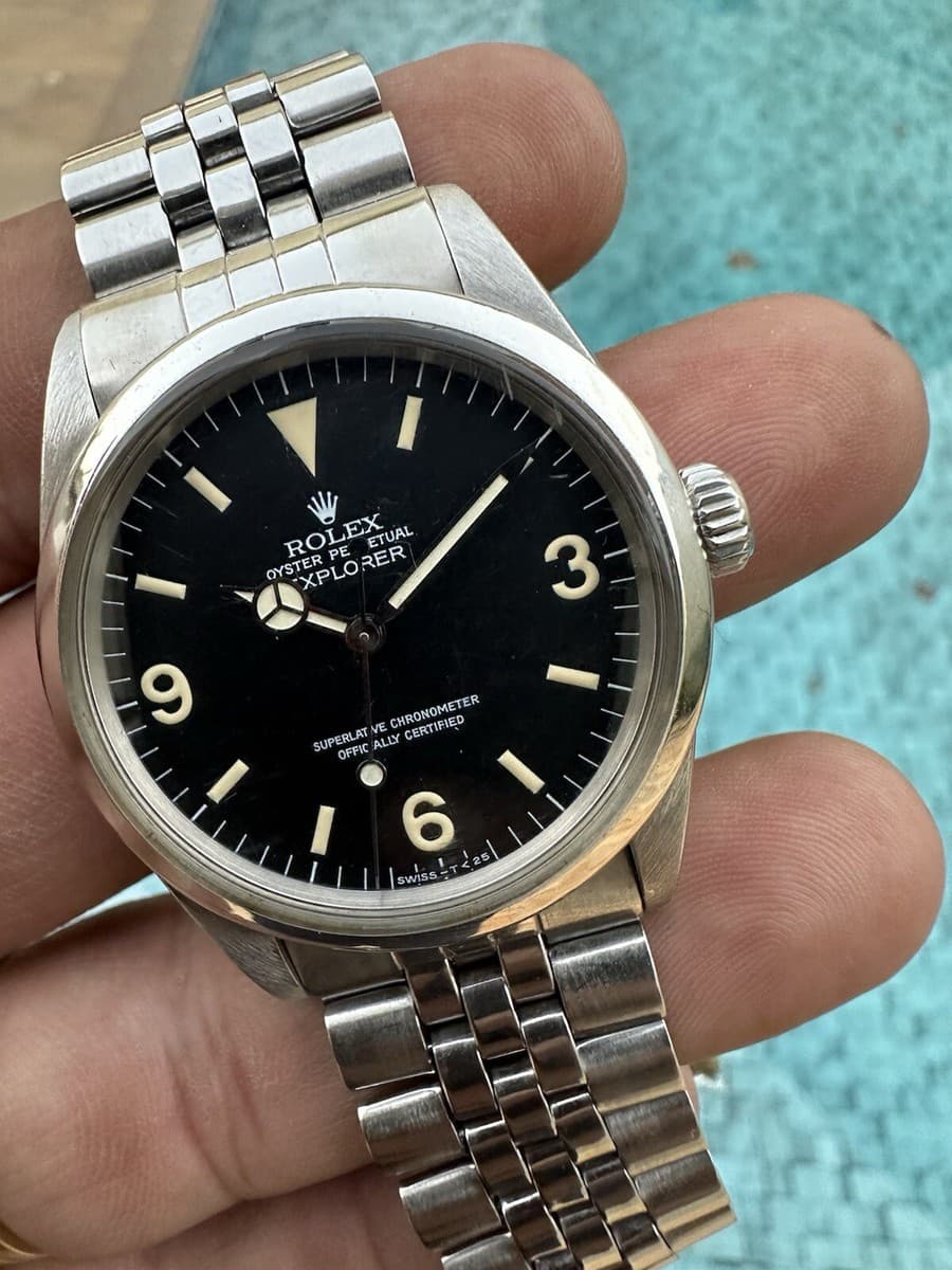 Vintage Rolex Explorer 1016 with the iconic 3-6-9 dial layout