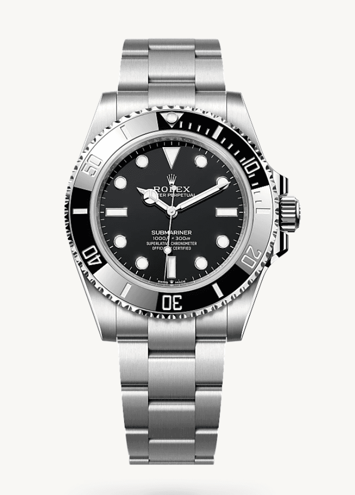 Rolex Submariner hero shot showing the iconic dive watch with black dial and ceramic bezel